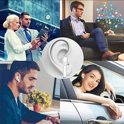 TWS i12 Blutooth Headset - White Bluetooth Headset with Mic Bluetooth Headset(White, True Wireless) image 4