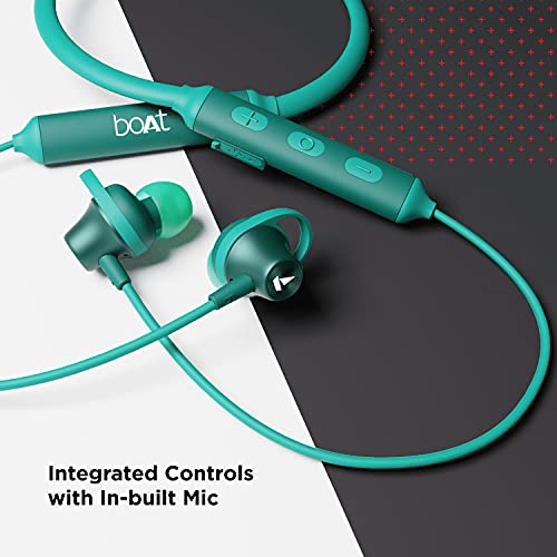 boAt Rockerz 245v2 in Ear Bluetooth Neckband with Upto 8 Hours Playback, 12mm Drivers, IPX5, Magnetic Eartips, Integrated Controls and Lightweight Design(Teal Green) image 4