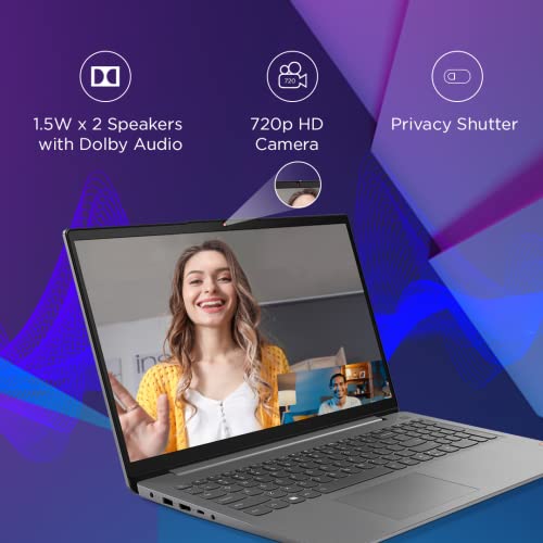 Lenovo IdeaPad Slim 3 Intel Core i5 12th Gen 15.6" (39.62cm) FHD Thin & Light Laptop (8GB/512GB SSD/Windows 11/Office 2021/Backlit/2Yr Warranty/3months Game Pass/Arctic Grey/1.63Kg), 82RK0062IN image 4
