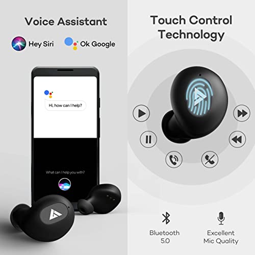 Boult Audio AirBass PowerBuds TWS Earbuds with 120 Hours Total Playtime, Inbuilt Powerbank, Type-C Fast Charging and IPX7 Fully Waterproof (Black image 7