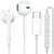 For iPhone 15 to 17 Series Type-C HandsFree Earphone Wired with Microphone & Noise Cancelling in-Ear Headset Earbuds for iPhone 15 / 16 / 17 - Plus/ Pro/ Pro Max Only- [White] image 0