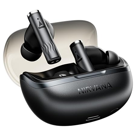 boAt Nirvana Zenith Pro, 50dB Hybrid Adaptive ANC, Spatial Audio, Hi-Res Audio LDAC, 6Mics AI-ENx, 80 Hrs Battery, Bluetooth Earbuds, TWS Ear Buds Wireless Earphones with mic (Crimson Red)