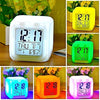 7 Colour Changing LED Digital Alarm Clock Table Watch with Date Time Temperature for Office Bedroom Multicolor image 5