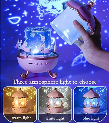 Star Projector Night Light Projector, 360° Rotating Baby Light Projector USB Light for Kids,6 Films Sensory Lights for Babies,Kids Night Light Projector,5 Colors Baby Night Light image 3