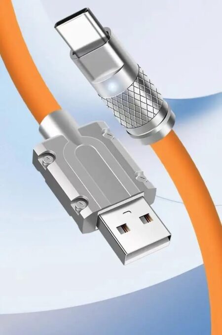 120W 3A Super Fast Charger - 3-in-1 Zinc Alloy Charger Cable with Type C, Liquid Silicone, and Micro USB - Ultimate Charging Solution image 7