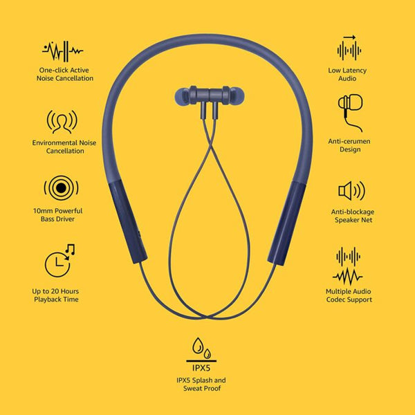 MI Pro Bluetooth Wireless in Ear Earphones with Mic (Blue) [ 6 Months Warranty ] image 1