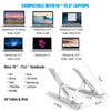 Portable Laptop Stand, Aluminum Adjustable Eye-Level Ergonomic Height Compatible for MacBook Notebook Computer PC iPad Tablet, Ultra-Thin Light Weight Desktop Notebook Holder Riser I Silver- Pack Of 1 | image 1