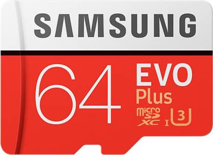 Samsung EVO Plus 64GB Micro SD XC Class 10 100 MB/s Memory Card [ Free AKG Head Phone ] image 0