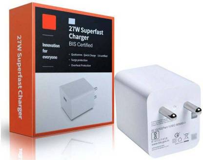 White Mi 27W SonicCharge Superfast charger With C Type Data Cable image 11