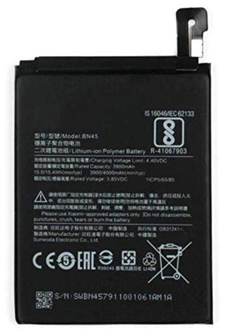Original Compatible Battery For Redmi Note 5 Pro / Mi Note 5 Pro / BN45 4000mAh Genuine Battery image 0