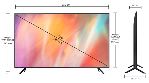Samsung 139.7 cm (55 inches) 4K Ultra HD Smart LED TV UA55AU7700KLXL (Titan Gray) image 4