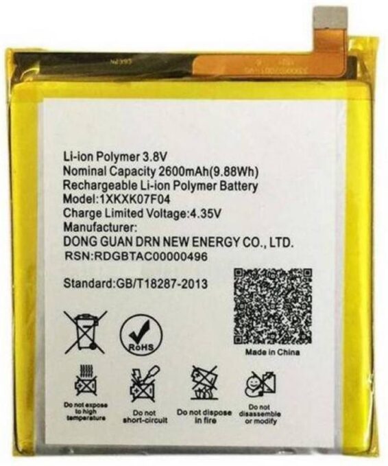 Battery For LYF Wind 4S / 1XKXK07F042600mAh Genuine Battery image 0