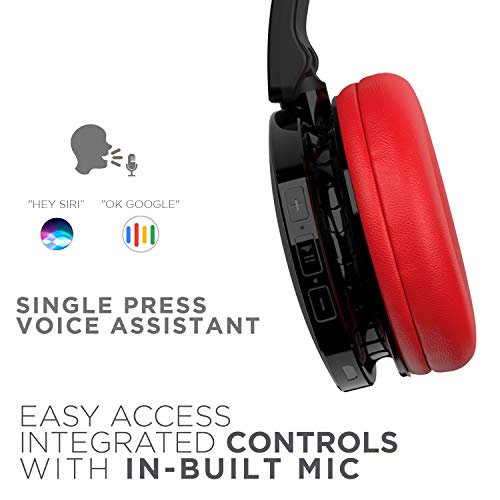 boAt Rockerz 370 Bluetooth Wireless On Ear Headphone with Mic (Fiery Red) image 2