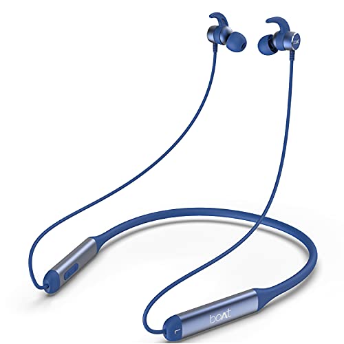 boAt Rockerz 330 Wireless Neckband with ASAP Charge, Up to 30H Playback, Enhanced Bass, Metal Control Board, IPX5, Type C Port, Bluetooth v5.0, Voice Assistant(Navy Blue) image 0