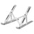 Portable Laptop Stand, Aluminum Adjustable Eye-Level Ergonomic Height Compatible for MacBook Notebook Computer PC iPad Tablet, Ultra-Thin Light Weight Desktop Notebook Holder Riser I Silver- Pack Of 1 | image 0
