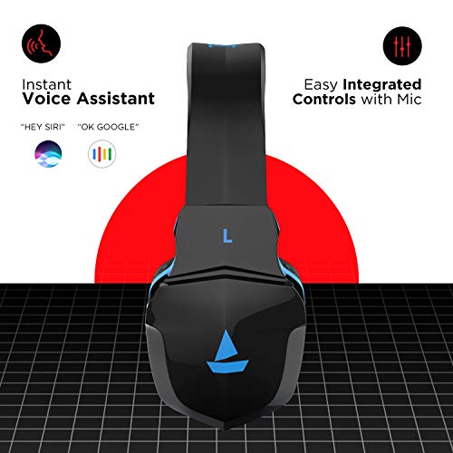 boAt Rockerz 510 Over Ear Bluetooth Headphones with Upto 20 Hours Playback, 50MM Drivers, Padded Ear Cushions and Dual Modes(Furious Blue) image 5