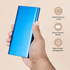 MI 10000mAh 3i Lithium Polymer Power Bank Dual Input(Micro-USB and Type C) and Output Ports 18W Fast Charging (Metallic Blue) image 3