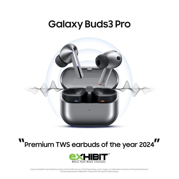Galaxy Buds3 Pro Wireless Earbuds, Powered by Galaxy AI, IP57, Active Noise Cancellation, Adaptive Noise Control, 37hrs Battery, 360 Surround Sound, Pinch Controls, Galaxy Ecosystem, Silver