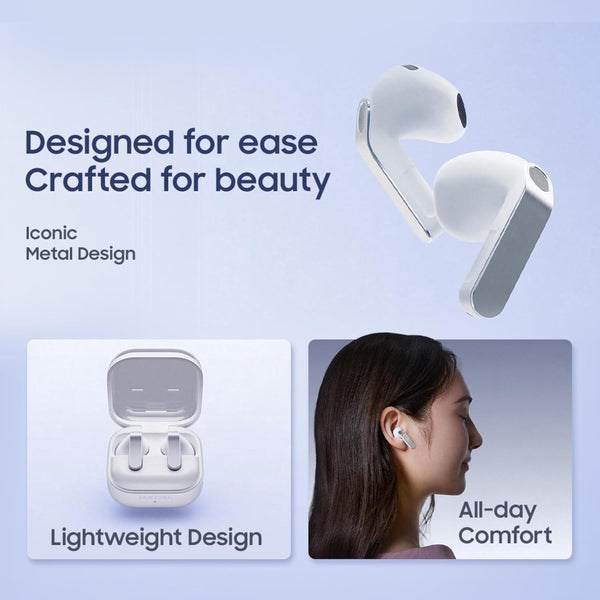 Samsung Galaxy Buds4 (White) in-Ear Wireless Earbuds with Hi-Fi Audio | Adaptive ANC and EQ 2.0 | 360-Audio | Live Translation | Head Gesture Control | IP54