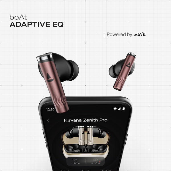 boAt Nirvana Zenith Pro, 50dB Hybrid Adaptive ANC, Spatial Audio, Hi-Res Audio LDAC, 6Mics AI-ENx, 80 Hrs Battery, Bluetooth Earbuds, TWS Ear Buds Wireless Earphones with mic (Crimson Red)