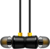 [Original] Real me Buds 3 Type-C Wired Earphones - Heavy Bass In-Ear Headphones with HD Mic for Real me GT Neo 6, 12x, 11 Pro+, Narzo 60 - Tangle-Free Cable in Premium Yellow Retail Box (Black)