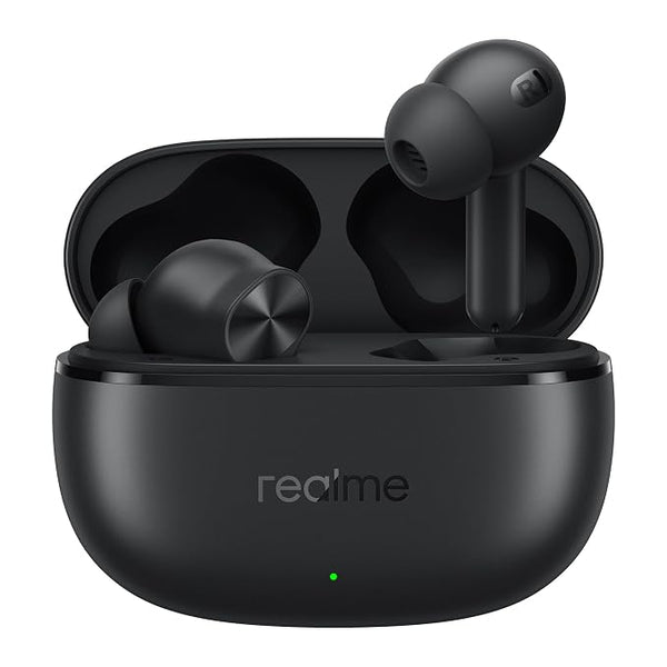 Buds T200x True Wireless Earbuds with 12.4mm Dynamic Bass Drivers, 25 dB ANC, Quad Mic, 45ms Latency, Upto 48 Hrs Playback, Fast Charge, IP55 Rated, BT 5.4 (Pure Black)