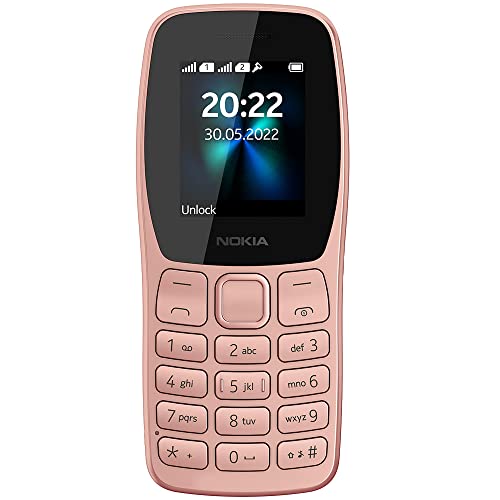Nokia 110 Dual sim Keypad Phone with Wireless FM Radio, Free Earphone, Snake Game, Auto Call Recording, 1 Year Replacement Guarantee | Rose Gold