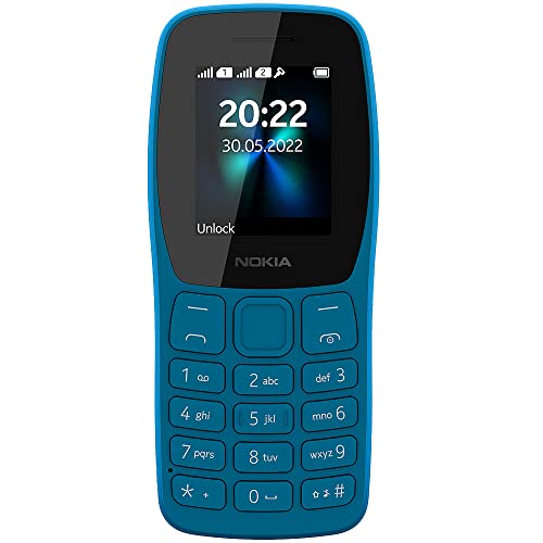 Nokia 110 Dual sim Keypad Phone with Wireless FM Radio, Free Earphone, Snake Game, Auto Call Recording, 1 Year Replacement Guarantee | Cyan