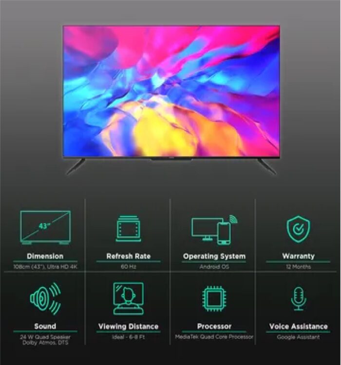 Realme 80 cm (32 Inches) Full HD Smart Android LED TV 32 (Black) (2020 Model) - Image 16