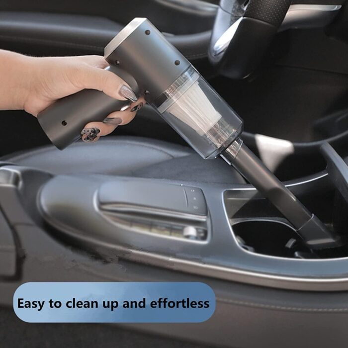 3 IN1 Portable Car Vacuum Cleaner with Blower, USB Rechargeable Wireless Handheld, Traveling, Camping, Reusable - Image 7