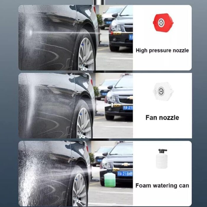Cordless Portable Pressure Washer Gun 48V 12000mah High Pressure Water Gun Wireless High Pressure Washer Water Spray Gun for Car Wash Bike Washing Cleaning (Electric car wash Gun 2 Battery 2) - Image 9