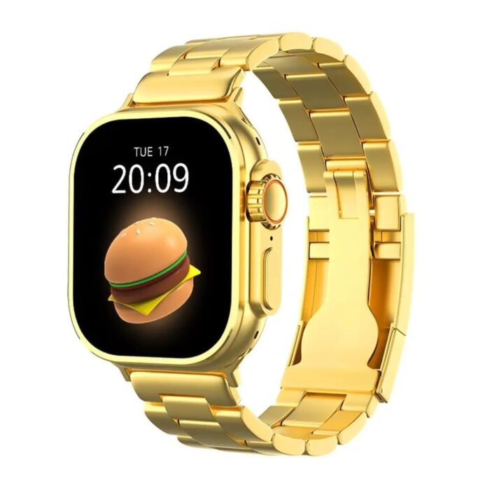 Ultimate Premium 24K Ultra Watch Gold Edition | Ultra HD Display | Bluetooth Calling | Wireless Charging | Unlimited Watch Faces | Multiple Sports Mode