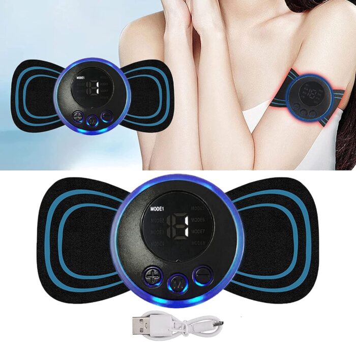 Body Massager, Wireless Portable Neck Massager with 8 Modes and 19 Strength Levels Rechargeable Pain Relief EMS Massage Machine for Shoulder, Arms, Legs, Back Pain for Men and Women - Image 9