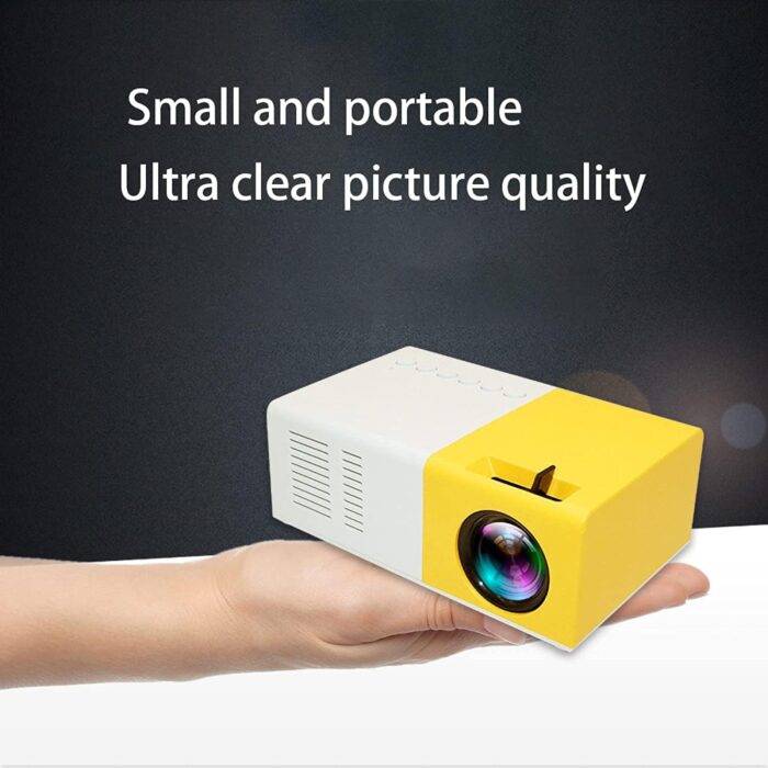 Mini Projector With Hdmi Cable,50 Lumens,Compact And Portable,Yellow - Image 6