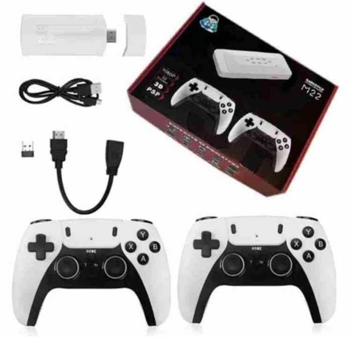 M22 Retro Game Stick - Wireless HD, 52 Emulators, 30,000+ Games, 64GB, Classic Edition with Takken/GTA Vcity/God of War