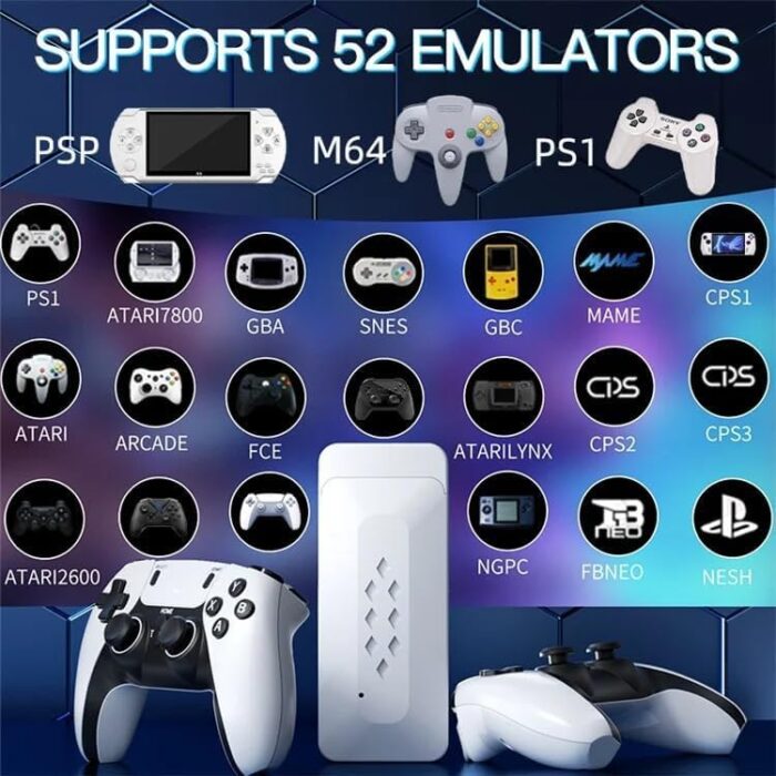 M22 Retro Game Stick - Wireless HD, 52 Emulators, 30,000+ Games, 64GB, Classic Edition with Takken/GTA Vcity/God of War - Image 6