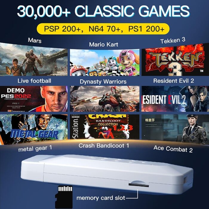 M22 Retro Game Stick - Wireless HD, 52 Emulators, 30,000+ Games, 64GB, Classic Edition with Takken/GTA Vcity/God of War - Image 9