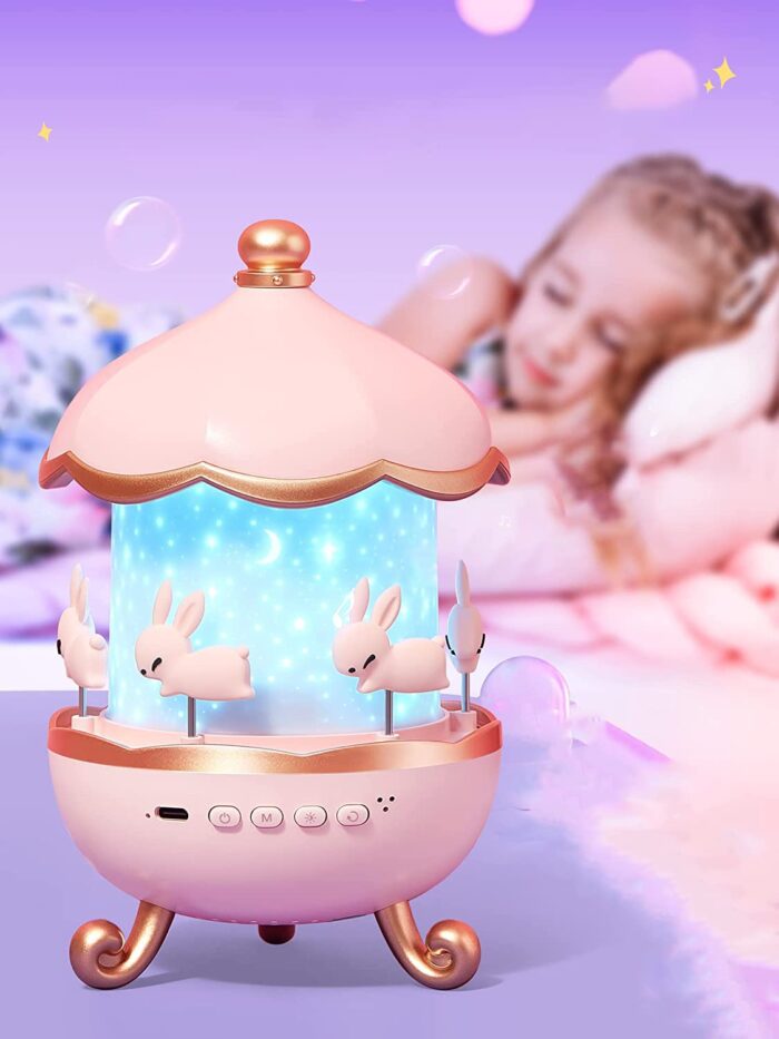 Star Projector Night Light Projector, 360° Rotating Baby Light Projector USB Light for Kids,6 Films Sensory Lights for Babies,Kids Night Light Projector,5 Colors Baby Night Light - Image 3