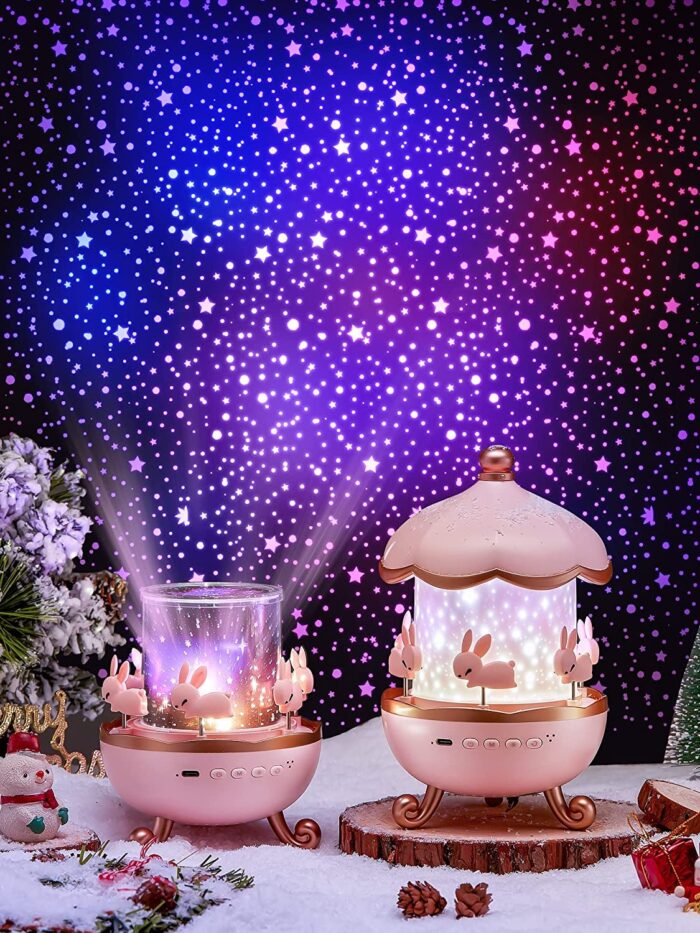 Star Projector Night Light Projector, 360° Rotating Baby Light Projector USB Light for Kids,6 Films Sensory Lights for Babies,Kids Night Light Projector,5 Colors Baby Night Light - Image 5