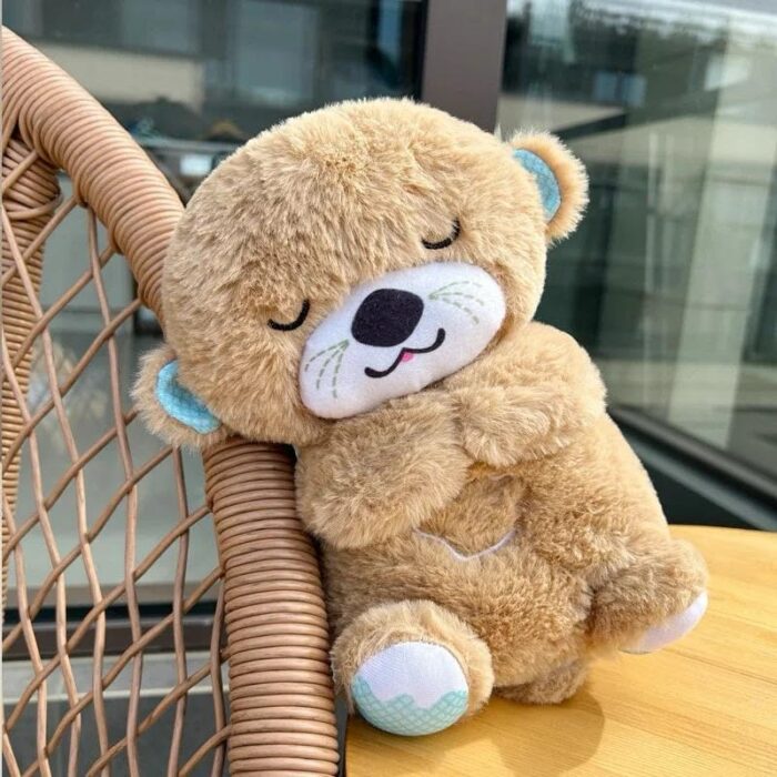 Baby Sound Light Bear Soothe Breathing, Sensory Details Music Lights Rhythmic Breathing Motion Musical for Children to Relax and Sleep Baby Toy Plush Best Gift for Kids - Image 11