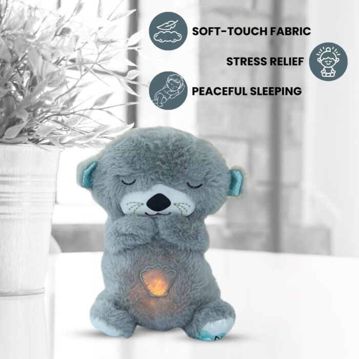 Baby Sound Light Bear Soothe Breathing, Sensory Details Music Lights Rhythmic Breathing Motion Musical for Children to Relax and Sleep Baby Toy Plush Best Gift for Kids - Image 9