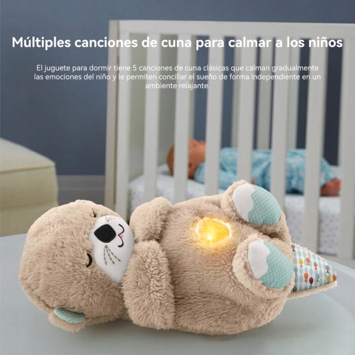 Baby Sound Light Bear Soothe Breathing, Sensory Details Music Lights Rhythmic Breathing Motion Musical for Children to Relax and Sleep Baby Toy Plush Best Gift for Kids - Image 6