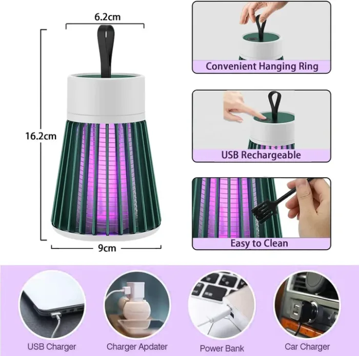 Mosquito Catcher / Killing Machine for Home - Electric Shock Insect Trap Lamp - Photon F Catcher & LED Fly Zapper - Hunter Mosquito Killer Lamp for Indoor & Outdoor Use - Electronic Safeway Mosquitoes Killer - Image 4