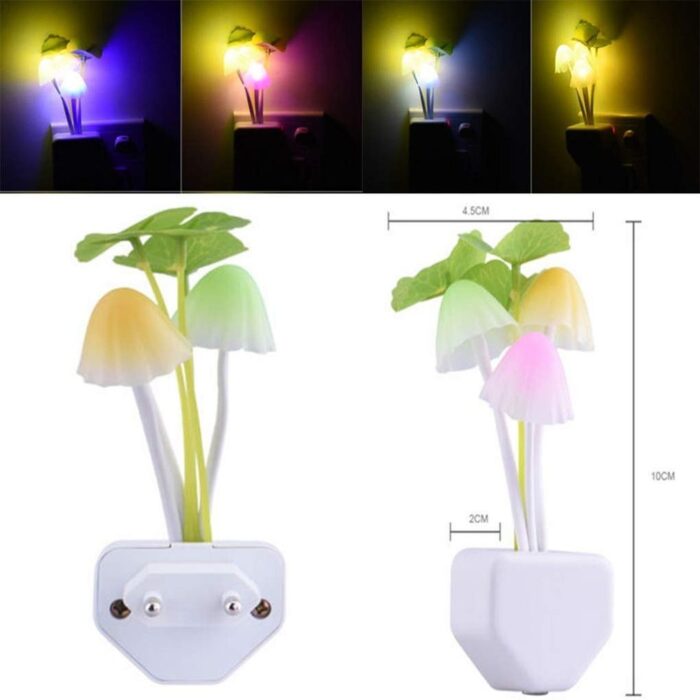 SHRSKY Automatic Sensor Light - SETUP-2 Mushroom Light, Color Changing LED Night Light, Sensor Based Auto On/Off in Darkness Night Lamp, Smart Night Bulb with Plug for Bedroom, Home Decoration, - Image 4