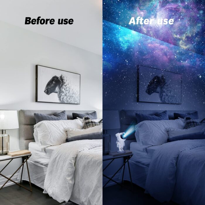 Night Lamp, Astronaut Galaxy Projector Night Light, with Remote Control Timer 360° Adjustable Kids Astronaut Led Lamp for Baby Adults Bedroom, Gaming Room, Home Party Multi color - Image 8