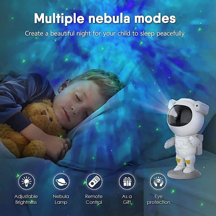 Night Lamp, Astronaut Galaxy Projector Night Light, with Remote Control Timer 360° Adjustable Kids Astronaut Led Lamp for Baby Adults Bedroom, Gaming Room, Home Party Multi color - Image 4