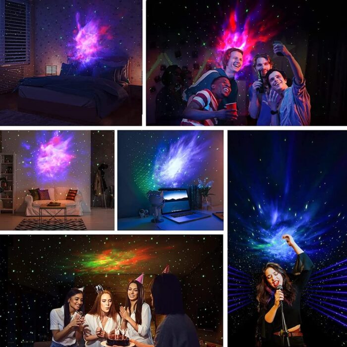 Night Lamp, Astronaut Galaxy Projector Night Light, with Remote Control Timer 360° Adjustable Kids Astronaut Led Lamp for Baby Adults Bedroom, Gaming Room, Home Party Multi color - Image 3