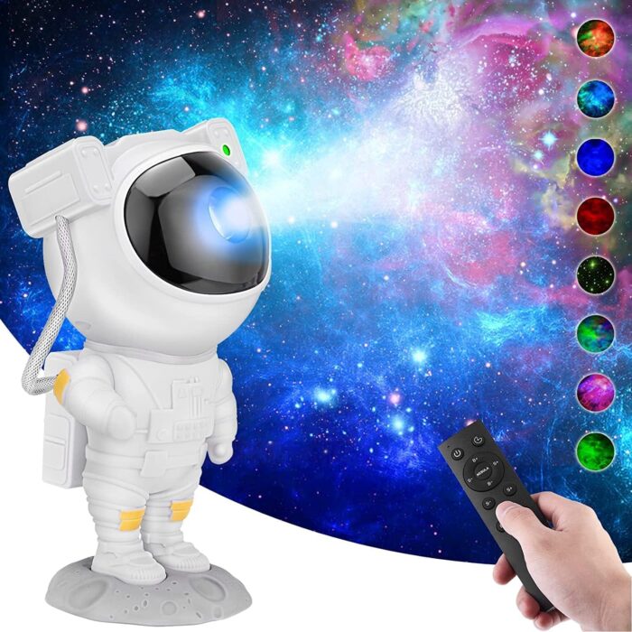 Night Lamp, Astronaut Galaxy Projector Night Light, with Remote Control Timer 360° Adjustable Kids Astronaut Led Lamp for Baby Adults Bedroom, Gaming Room, Home Party Multi color