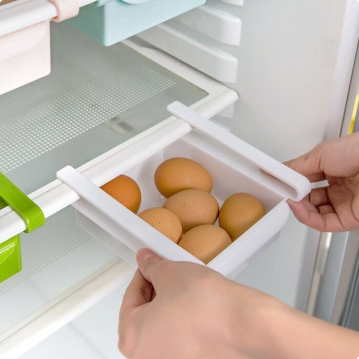 Multifunction Kitchen Refrigerator Storage Rack Fridge Freezer Shelf Holder Pull-out Drawer - Image 7