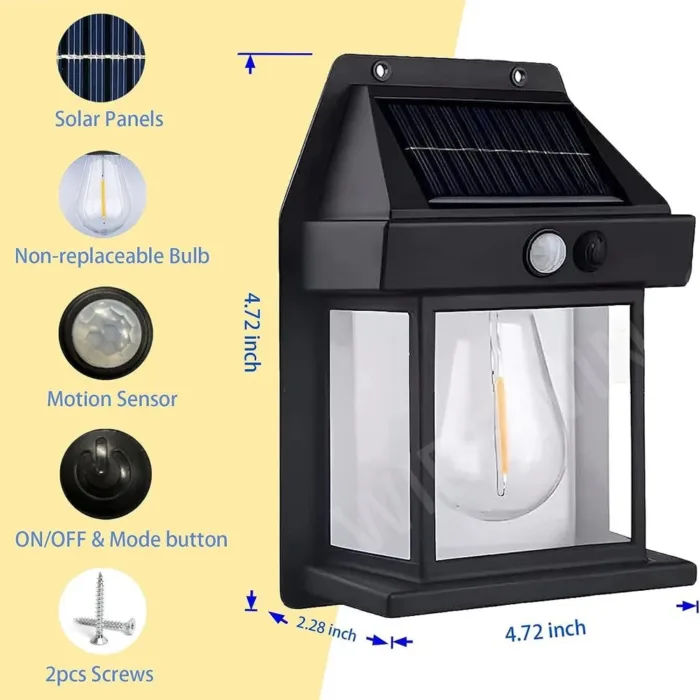 Solar Interaction Wall Light 3 Modes LED Solar Security Lights Wireless IP65 Waterproof Motion Lights Wall Lights Outdoor Lights-1 PIC - Image 4